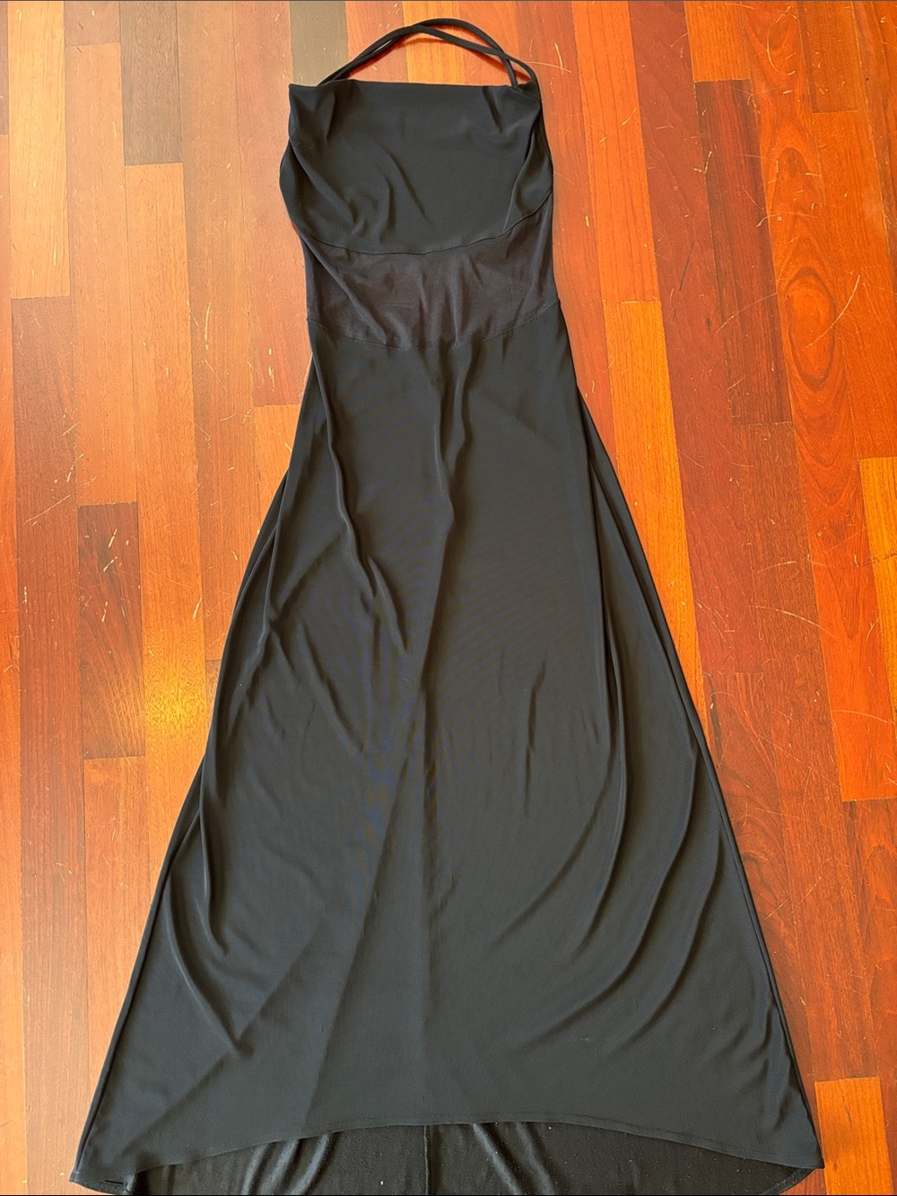 Carabella Collection Black Halter Maxi Dress